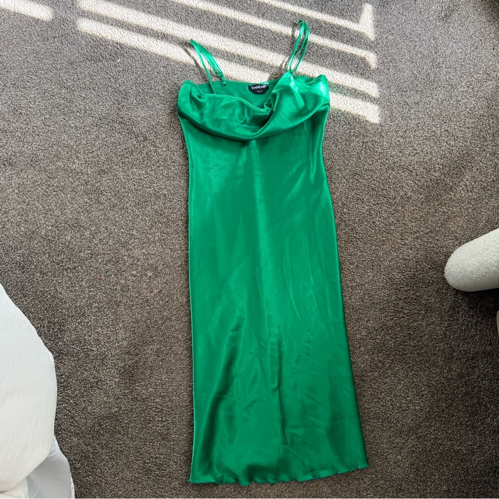 Vintage BeBe green cowl neck size small